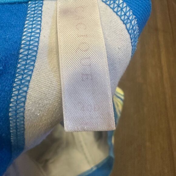 Cacique jersey 40D cotton no wire blue & yellow striped bra - Picture 3 of 3